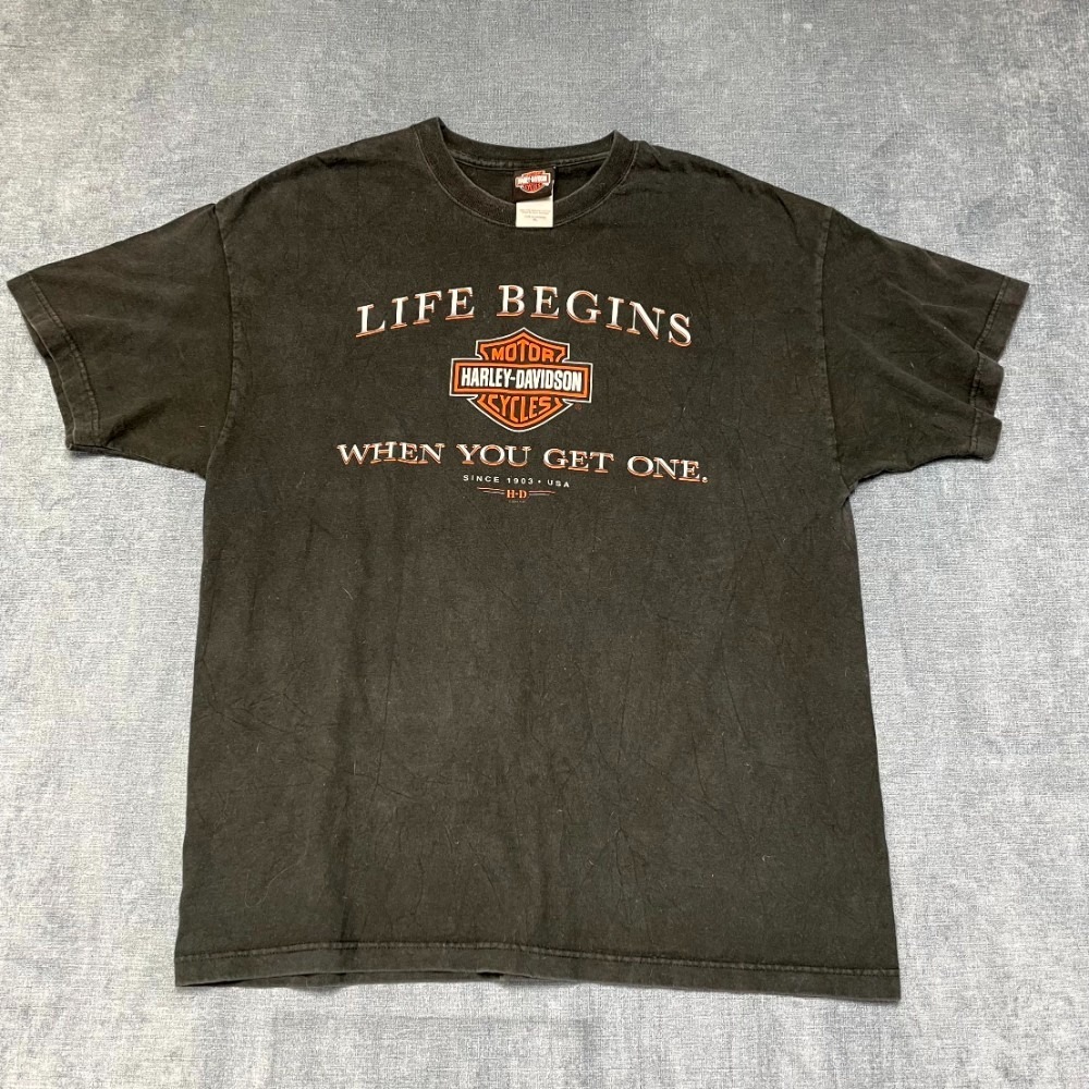Vintage Harley-Davidson Of Sacramento T Shirt Mens XL Black Cotton Made In USA